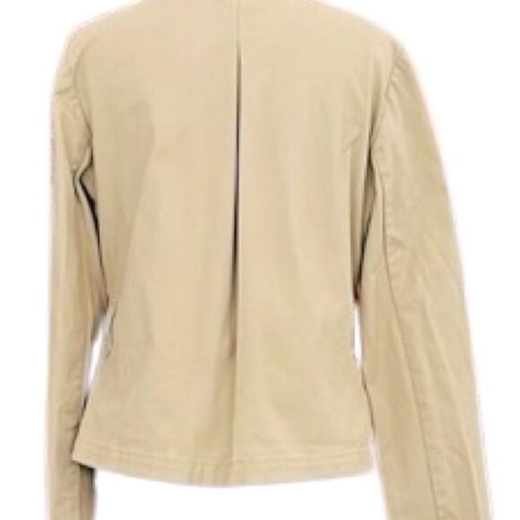 Anthropologie SITWELL Jacket Military Style Beige /Camel, Zip front Sz 8 - Picture 4 of 6